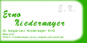 erno niedermayer business card