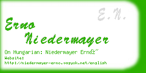 erno niedermayer business card